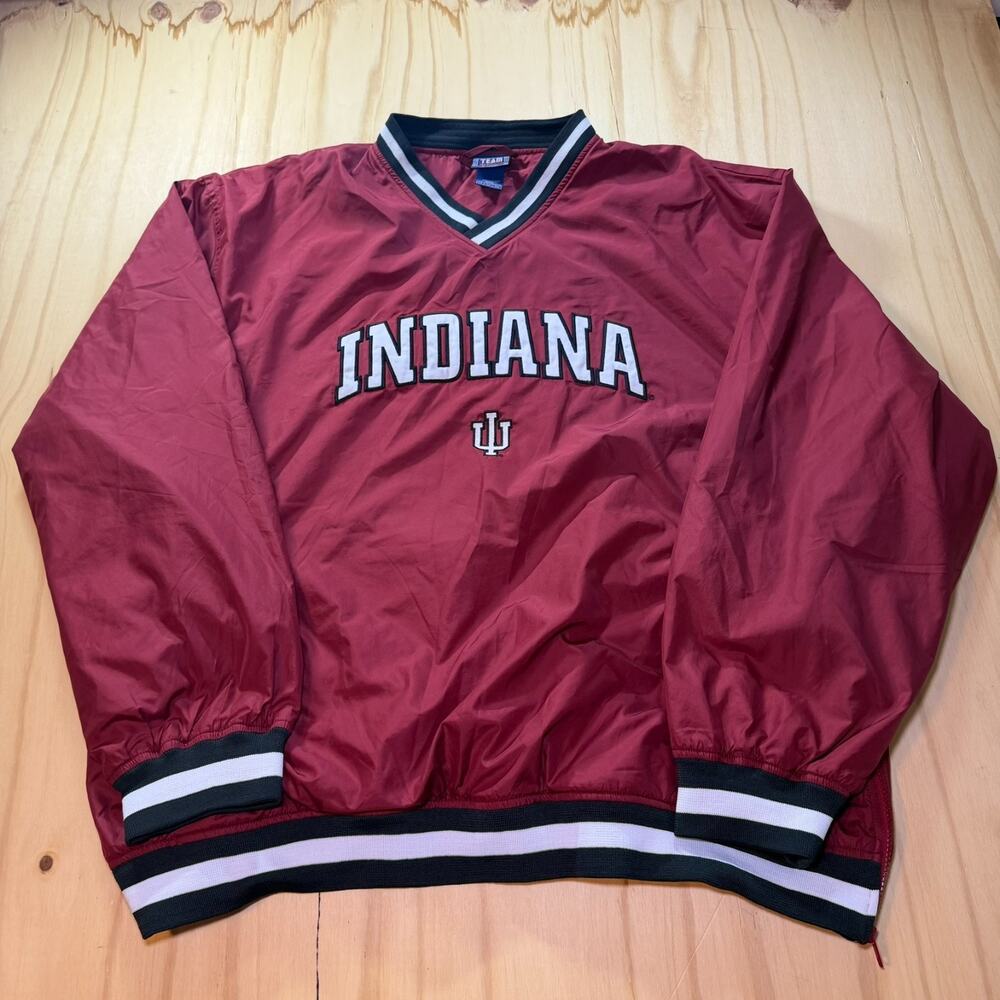 Vintage 2000s Indiana University Hoosiers Mens XXL Pullover Windbreaker Jacket